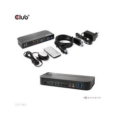 "Club 3D CSV-1382 KVM/Audio Switch Desktop - Boost Your Workflow with Seamless Connectivity!"